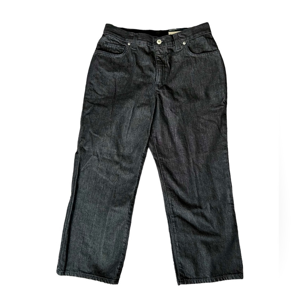 5/$25 Land’s End NWT women’s black wash wide leg denim size 8P